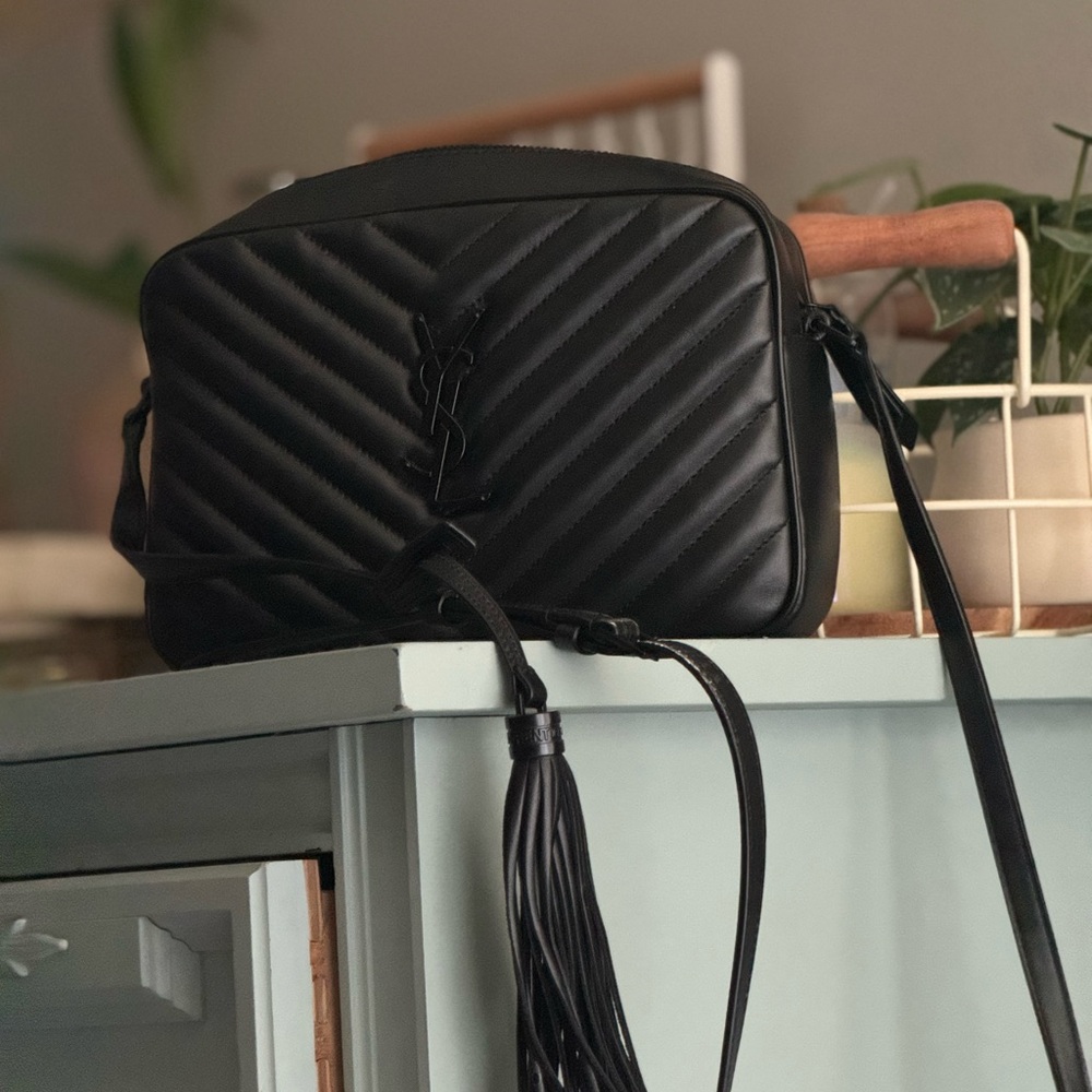Black on back Ysl camera Bag